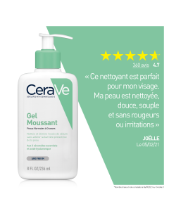 Gel Moussant visage pour les peaux normales à grasses 236 ml