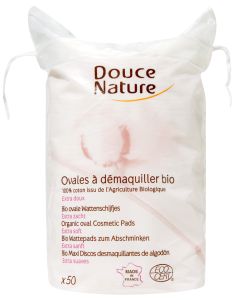 DOUCENATURE ovales à démaquiller bio 50 unités