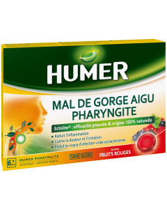 Humer - Pharyngite Fruits Rouges - 20 Pastilles