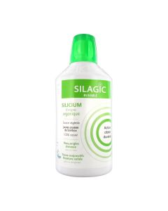 SILAGIC silicium organique source végétale buvable bouteille 1 L vert.