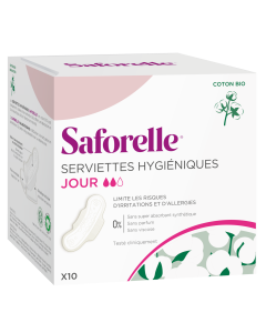 SAFORELLE COTON PROTECT SERV. BIO JOUR BTE X10