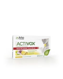 Activox Maux De Gorge, Toux Seche Citron, 24 comprimés à sucer