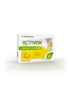 Activox Adoucit La Gorge Miel, Citron, 24 pastilles