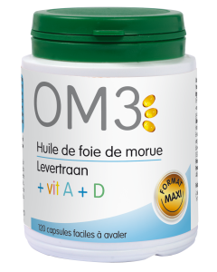 OM3 Huile de Foie de Morue VIT A + D   - 120 capsules