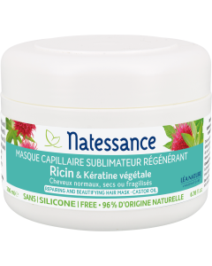 MASQUE A L'HUILE DE RICIN ET KERATINE VEGETALE 200ML NATESSANCE