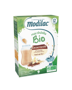 MODILAC CEREALES BIO CACAO-VANILLE 250G