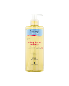 DEXERYL ESSENTIEL huile de douche apaisante 500ml, peaux très sèches ou à tendance atopique, sans savon, sans parfum. Dès la naissance.