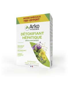 ARKOFLUIDES DÉTOX HÉPATIQUE 30 ampoules  OFFRE SPÉCIALE + 50% OFFERT