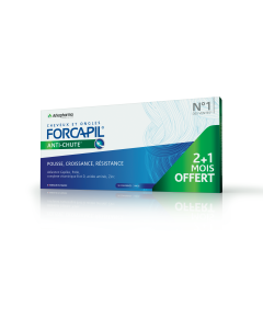 FORCAPIL ANTI-CHUTE 2 mois + 1 mois offert 90 comprimés