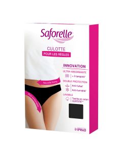 SAFORELLE PROTECT TAILLE S (34-36) CULOTTE NOIRE ULTRA ABSORBANTE POUR LES RÈGLES