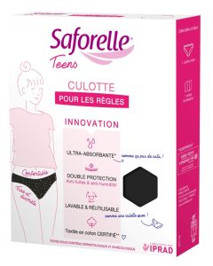 SAFORELLE TEENS TAILLE 12 ANS (XXS) CULOTTE ULTRA ABSORBANTE POUR LES 1ères RÈGLES