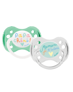 DODIE SUCETTES ANATOMIQUES 0-6 MOIS DUO PAPA MAMAN CHERI A31