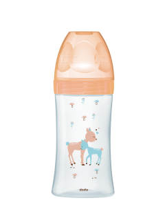 Biberon Sensation+ Anti-Colique VERRE 270ml BEIGE BICHE 0-6 mois tétine plate débit 2