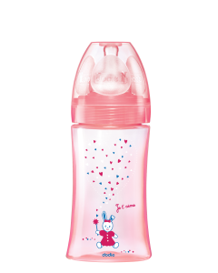 Biberon Anti-coliques Initiation+ 270ML  Rose Licorne