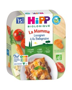 LA MAMMA LASAGNES À LA BOLOGNAISE ASSIETTE 250G BIO - DÈS 15 MOIS