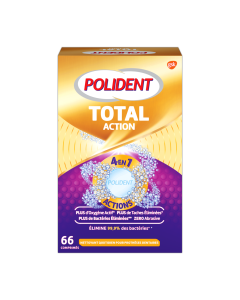 POLIDENT Nettoyant Total Action pour appareil dentaire x66