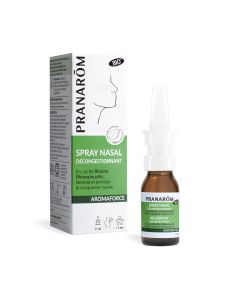 Pranarom - Aromaforce - Spray Nasal Décongestionnant - Aux Huiles Essentielles BIO - Dispositif Médical - En Cas De Rhinosinusite - 15 ml