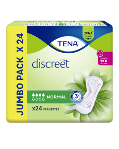 Serviettes TENA Discreet Normal x24