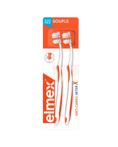 ELMEX PROTECTION-CARIES BROSSE A DENTS MANUELLE SOUPLE COURTE DUO x10