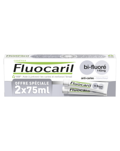 Fluocaril Bi-fluoré 145mg, Dentifrice Blancheur, 2x75ml