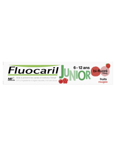 FLUOCARIL Junior Dentifrice 6-13 ans Anti-caries Fruits rouges 75ml