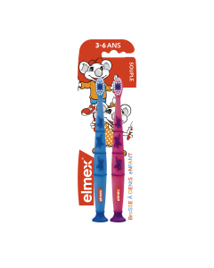 Brosse à dents elmex Anti-Caries Enfant 3-6 ans x2