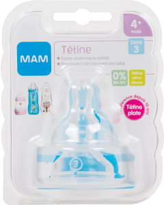 Tétine anatomique - Débit 3 - Rapide - Silicone X2