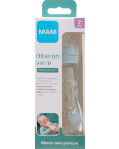 Biberon Verre 260 ml Aqua - Tétine débit 2