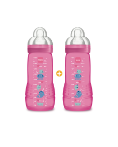 Biberon Easy Active / 2ème âge Coloré - 330ml - Fille - Tétine Débit X X2