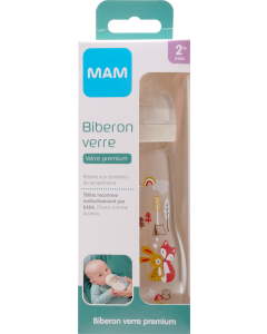 Biberon Verre 260 ml Lin - Tétine débit 2