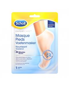 SCHOLL MASQUE CHAUSSETTE PIEDS HUILE MACADMIA X2