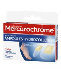 MERCUROCHROME PANSEMENT HYDROCOLLOIDE AMPOULES X6