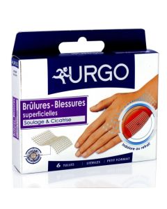 URGO BRULURES PANSEMENT PETIT FORMAT X6