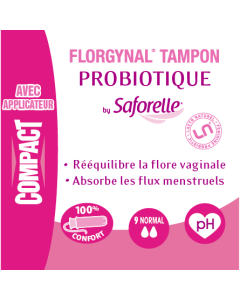 FLORGYNAL TAMPON PROBIOTIQUE AVEC APPLICATEUR COMPACT NORMAL BOITE DE 9