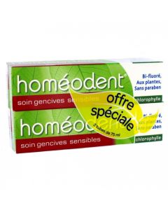 HOMEODENT SOIN GENCIVES SENSIBLES ANIS 75ML X2