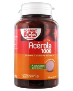 NUTRISANTE ACEROLA 1000MG COMPRIME A CROQUER 60