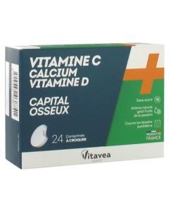 NUTRISANTE VITAMINE C + CALCIU + VIT D CPR CROQ 24