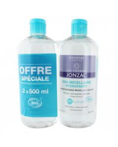 JONZAC BIO REHYDRATE EAU MICELLAIRE VIS 500ML X2