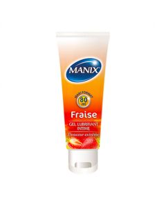 MANIX GEL LUBRIFIANT FRAISE 80ML