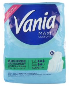 VANIA MAXI SERVIETTE PERIODIQUE SUPER PLUS 14