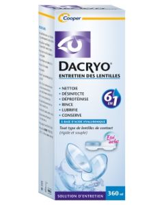 DACRYO ENTRETIEN LENTILLES 360 ML