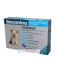 BIOCANINA SYNERGIX SPOT ON TRES PETIT CHIEN X4