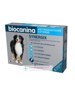 BIOCANINA SYNERGIX SPOT ON TRES GRAND CHIEN X4