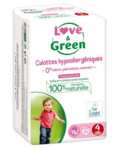 LOVE GREEN CULOTTE APPRENTISSAGE ECOLOGIQUE T4 X20