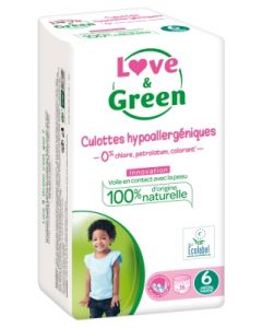 LOVE GREEN CULOTTE APPRENTISSAGE ECOLOGIQUE T6 X16