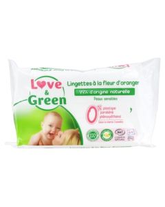 LOVE GREEN LINGETTE FLEUR ORANGER X64