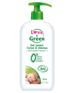 LOVE GREEN GEL LAVANT CORPS CHEVEUX BIO 500ML