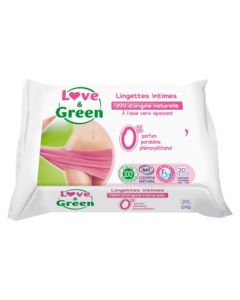LOVE GREEN LINGETTE INTIME APAISANTE 20