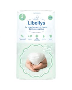 LIBELLYS COUCHE BEBE NON IRRITANTE T3 4/9KG 54