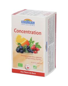 BIOFLORAL FLEURS BACH CONCENTRATION INFUS 1G2 20